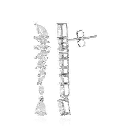 Zirkon-Silberohrringe