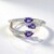 Anello in argento con Zaffiro Ceylon Porpora (non riscaldato) (Adela Silber)