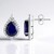 Orecchini in argento con Zaffiro Blu del Madagascar (de Melo Essence)