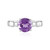 Zilveren ring met een Siberische amethist (de Melo Essence)