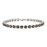 Rauchquarz-Silberarmband