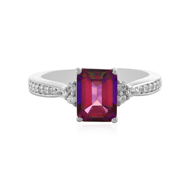 Anello in argento con Topazio Mistico Porpora