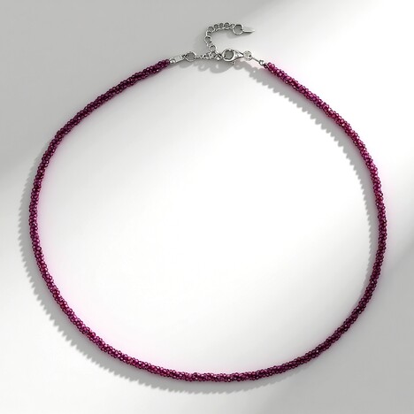 Collana in argento con Granato Magenta