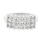 Weißer Topas-Silberring