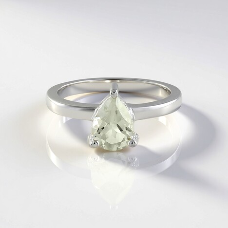 Anello in argento con Ametista Verde