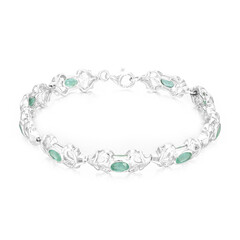 Bracciale in argento con Smeraldo Zambia
