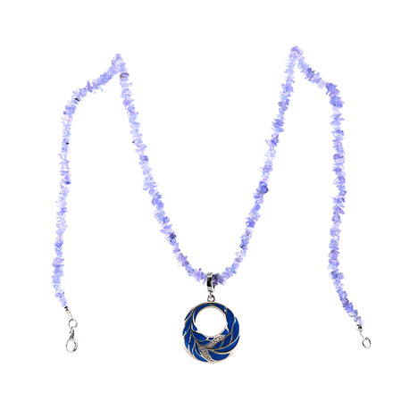 Tansanit-Silberhalskette (Riya)