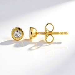 Orecchini in argento con Diamante Cioccolato I2