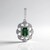 Pendentif en argent et Tourmaline verte de Benedito