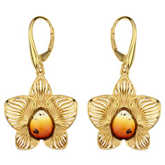 Pendientes en plata con Ámbar del Báltico amanecer (dagen)