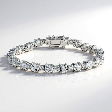 Bracciale in argento con Topazio Bianco