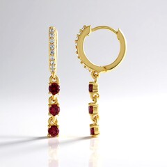 Orecchini in argento con Spinello Rosso