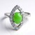 Anello in argento con Crisoprasio Imperiale