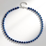 Collana in argento con Ematite Blu Royal