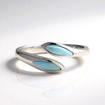 Bague en argent et Larimar