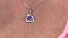 Zilveren hanger met een Uruguay amethist