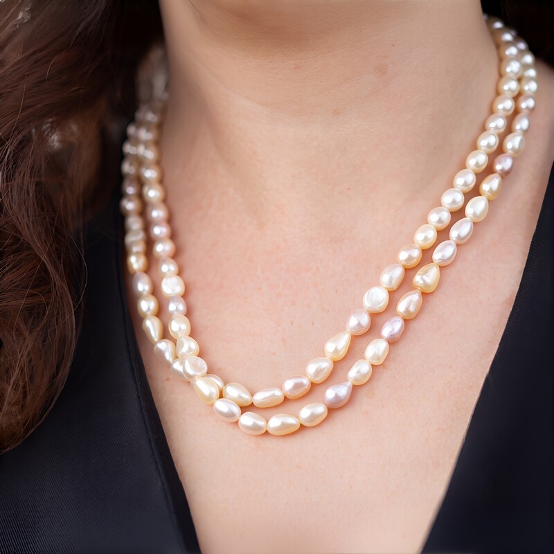 Collar en plata con Perla rosa Freshwater (TPC)