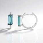Boucles d'oreilles en argent et Fluorite bleu pétrole