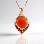 Collana in argento con Corniola (KM by Juwelo)