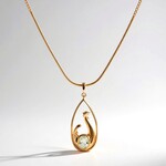 Collana placcata in oro con Ametista Verde