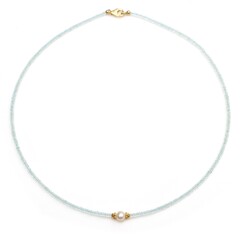 Collana in argento con Acquamarina Brasiliana