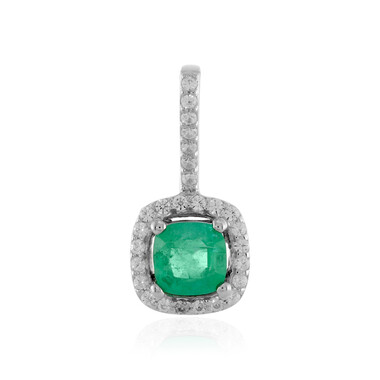 Pendentif en argent et Emeraude de Colombie