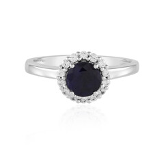 Anello in argento con Zaffiro Blu del Madagascar