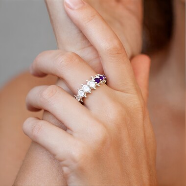 Edelstein-Silberring (Dallas Prince Designs)