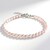 Bracciale in argento con Quarzo Rosa