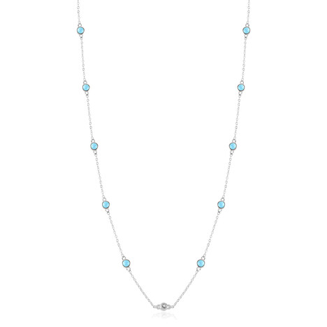 Zilveren halsketting met Sleeping Beauty Turkooisen (Faszination Türkis)