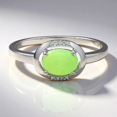 Anello in argento con Crisoprasio