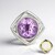 Ciondolo in argento con Fluorite Viola (MONOSONO COLLECTION)