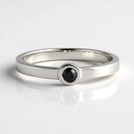 Anello in argento con Diamante Nero