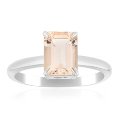 Bague en argent et Morganite du Brésil