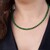 Green Quartz Silver Necklace (Riya)