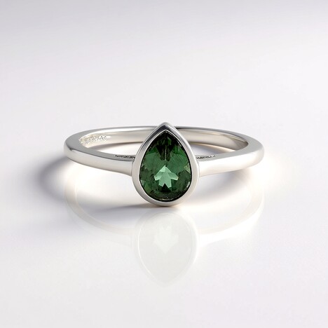 Anello in argento con Apatite Cromo