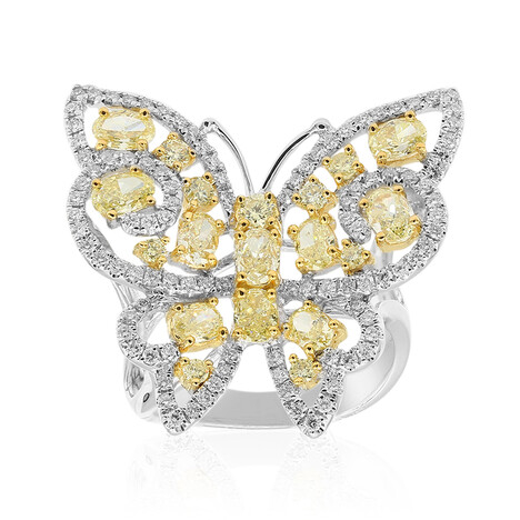 Anillo en oro con Diamante amarillo SI2 (CIRARI)