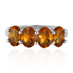 Zilveren ring met Madeira citrienstenen