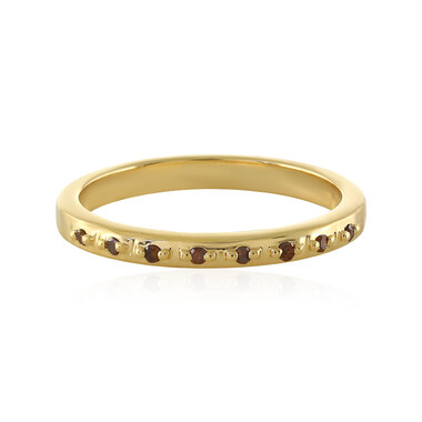 Anello in argento con Diamante Rosso I3