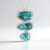 Collana in argento con Turchese Ramato Blu Mohave (Faszination Türkis)