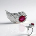 Anello in argento con Rubino Bemainty (MONOSONO COLLECTION)