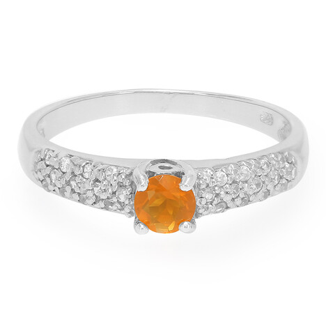 Buriti-Feueropal-Silberring