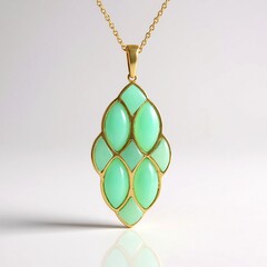 Collana in argento con Crisoprasio (KM by Juwelo)