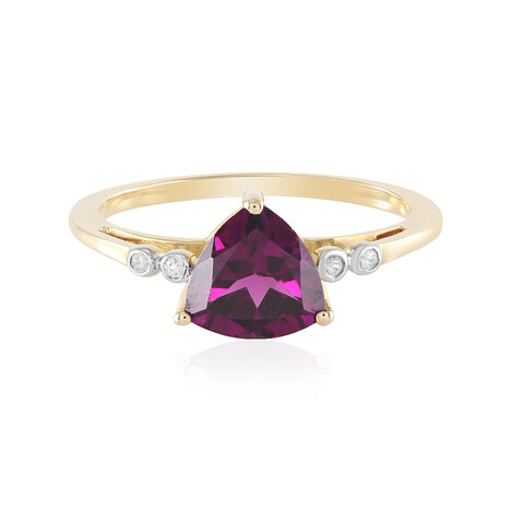 Anillo en oro con Granate Magenta