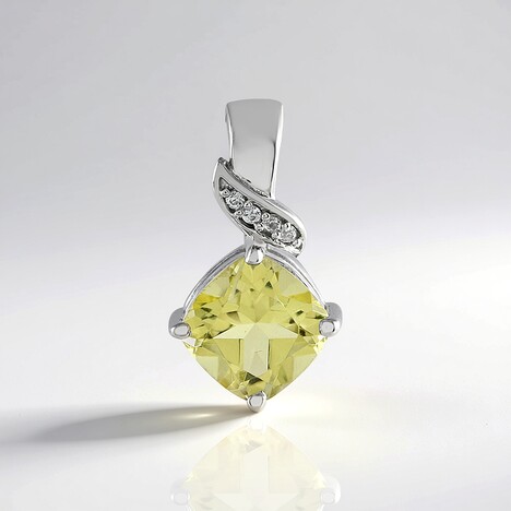Ciondolo in argento con Quarzo Limone