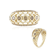 Anello in oro con Diamante Champagne I2 (Ornaments by de Melo)