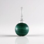 Ciondolo in argento con Malachite (MONOSONO COLLECTION)
