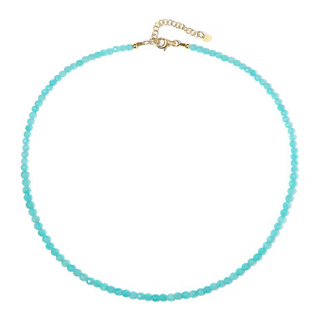 Zilveren halsketting met amazonieten