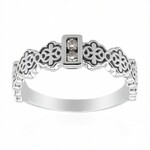 Zilveren ring met SI1 Argyle Rose De France Diamanten (Annette)