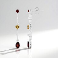 Pendientes en plata con Granate de Mozambique